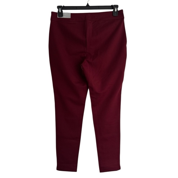 NWT Chico’s Ponte Leggings Cranberry Spice Red Stretch Comfort Pants 2R (US 12) - Picture 5 of 7